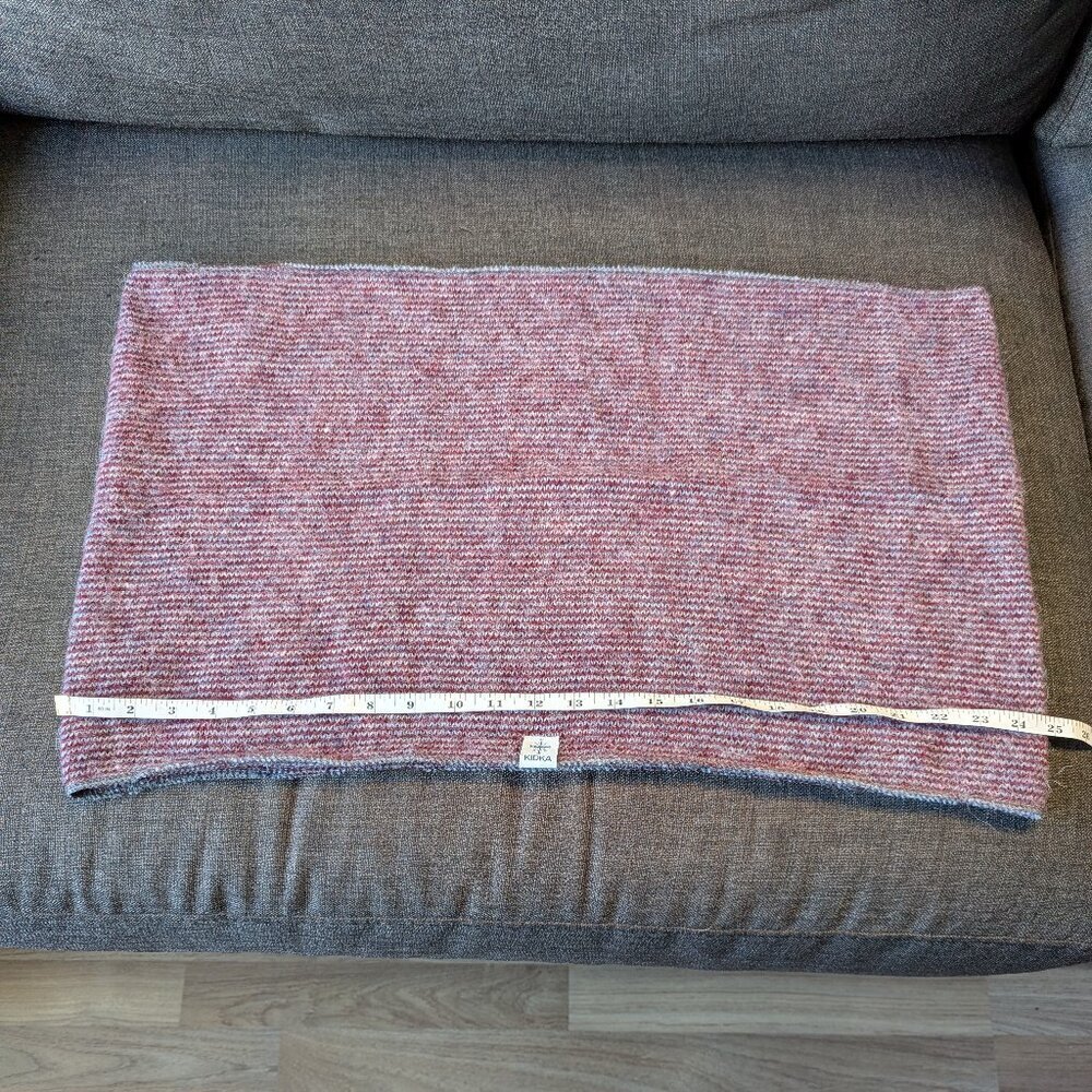 Kidka Icelandic Wool Marled Pink/Purple & Grey Knit Cowl Scarf Snood - Picture 3 of 5